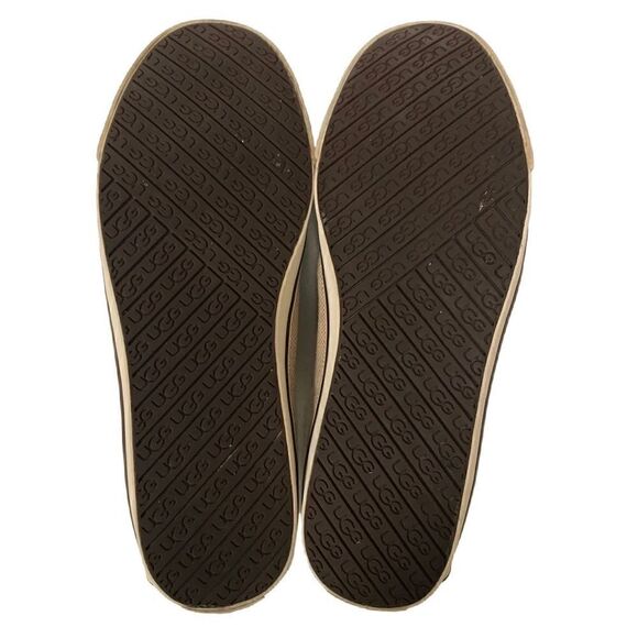 ‎UGG tan canvas slide on loafers 11 main image 12